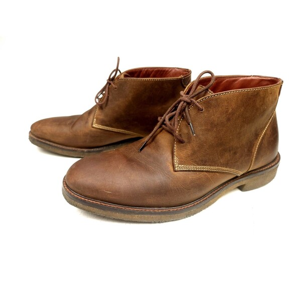 Johnston & Murphy Copeland Chukka Men\'s 8.5 Boots Tan Sheepskin Crepe Sole